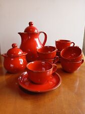 23tlg. Keramik Geschirr Retro