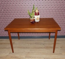 großer 60er Jahre Teak Tisch Esstisch 80x118cm ausziehbar 2,06m mid century 60s