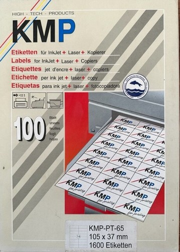 Kmp etiketten 1600 - etiketten,