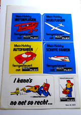 Aufkleber-Bogen ferngesteuert mit Multiplex Fernsteuerung RC Modellbau 80er