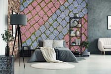 3D Stein Straße Q2494 Tapete