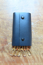 Echt-Leder Schlüsseletui Schwarz - Breite: 100 mm -Höhe: 50 mm