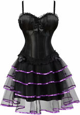 Märchen Mittelalter  Corsage Rock Korsett schwarz Karneval Corsagenkleid lila