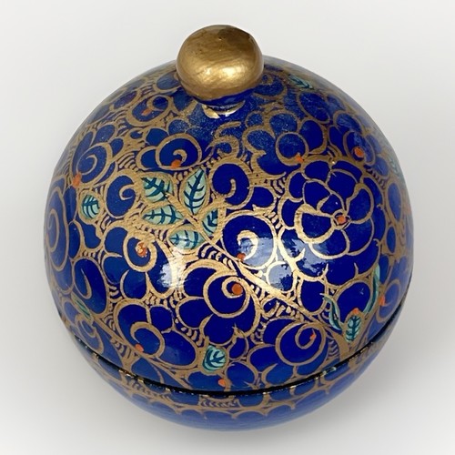 Kleine russische lackdose - lackdose, blau