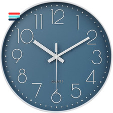 Quartz Wanduhr 30cm Silber