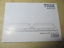 TRIX / MINITRIX - 12554 - Modellbeschreibung , VT 98 - Schienenbus