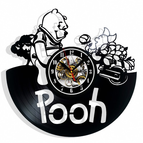 Winnie puuh vinyl - winnie, wanduhr