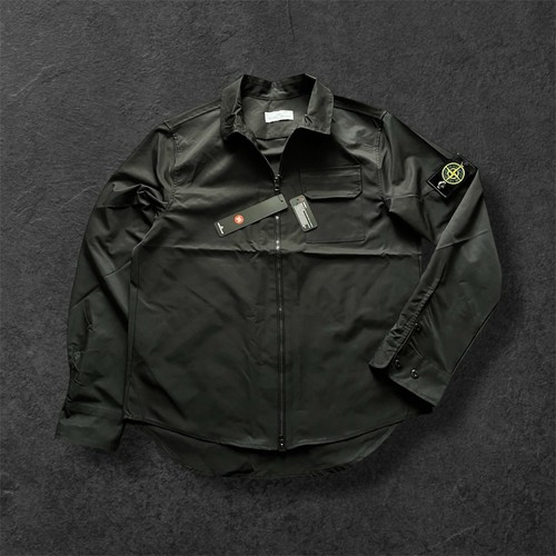 Stone island hemdjacke - island, schwarz