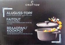 Aluguss Topf verschiedene Größen + Deckel Induktion 18 20 24 28 cm Crofton