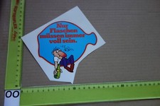 Alter Aufkleber Sucht Alkohol NUR FLASCHEN MÜSSEN IMMER VOLL SEIN