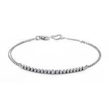 Diamant Tennis Armband 0,30 Carat Diamanten Brillant Schliff 14 Karat Weißgold