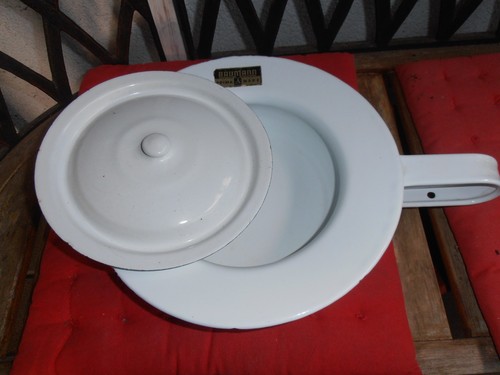 Emaille nachttopf mit deckel - nachttopf,