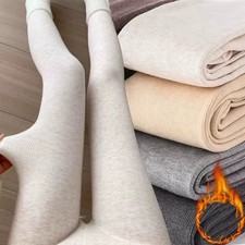 Damen Thermo-Leggings | Warme Fleece-Strumpfhose mit hoher Taille | Elastische W