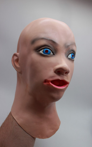 Latex weibliche maske cross - latex,