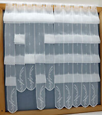 16 cm breite Gardine nach Maß Clip Panneau Scheibengardine Raffrollo weiß Typ440