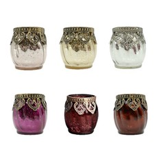 3er SET Windlicht Teelichtglas