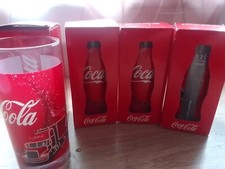 4 x Coca Cola ,  0,2l  Gläser ,  Paket, Mit Karton , Weihnachtstruck , Rastal 