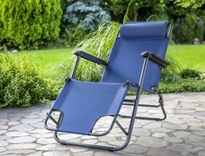 Relaxsessel Set Kopfkissen Sonnenliege Hochlehner Garten Camping Stuhl klappbar