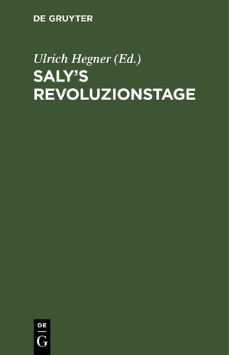 Saly revoluzionstage ulrich - saly's,