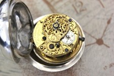 Antike Spindel Taschenuhr Silber verge pocket watch Geo Edmonds LIVERPOOL C.1790