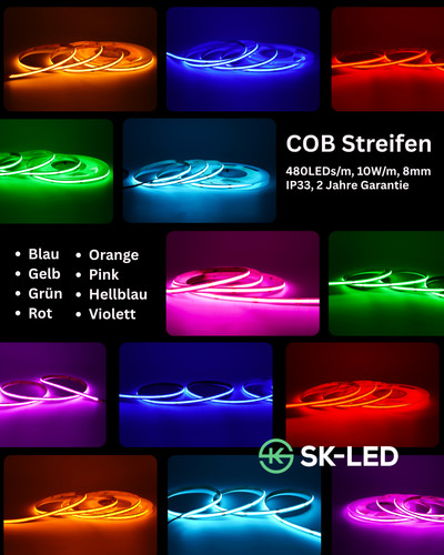 Cob led streifen - led, 24v