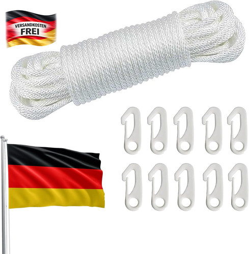 Nylon fahnenseil 20m mit - nylon,