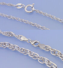 Echt 925 Silber Singapur Kordelkette in 2 oder 5 mm Breite  45 50 60 70 80 Länge