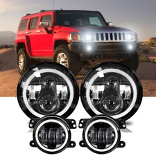4PCS 7" LED Headlight & 4''