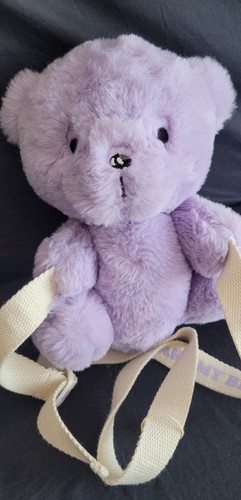 Purple teddy bear crossbody - purple,