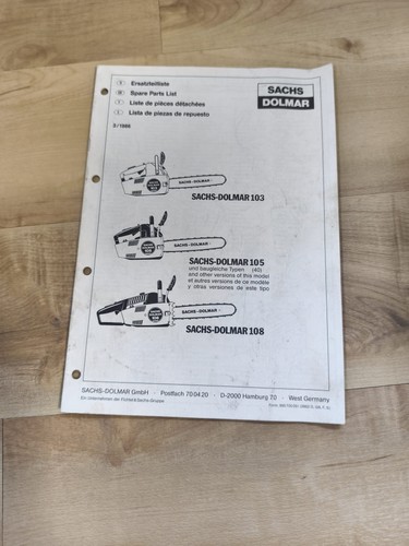 Sachs dolmar ersatzteilliste - sachs-dolmar,