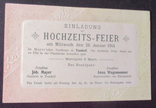 AK  Einladung, Tondorf in der Eifel,  Gasthaus Tondorf  1914,     Rarität,