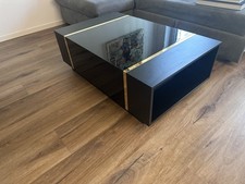 Couchtisch ONYX Wohnzimmertisch Kaffetisch Weiß Schwarz Gold