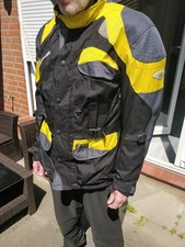 Hochwertige und schöne Motorradjacke in Schwarz/Gelb