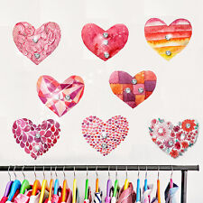 Aufkleber mit funkelnden Kristallen Sticker DIY Wandtattoo Planet Federn Blumen