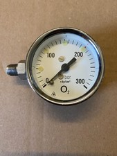 Dräger Sauerstoff O2 Manometer Druckregler Anzeige 0-300 bar 
