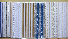 Stoff -Bordüren 6 Bogen selbstklebend vers. Designe und Farben