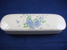 DDR Deckeldose / Dose / Schmuckdose, VEB Porzellanwerk Könitz, oval, um 1920