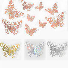 48 Stück 3D Schmetterlinge