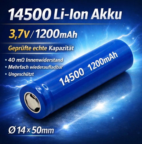 Akkuzelle 14500 - 3,7v,