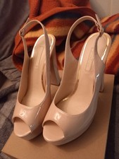 High-Heel Plateau Peeptoes Sandaletten 41 nude