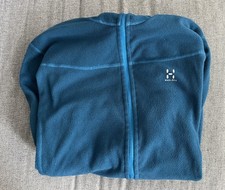 Häglofs | leichte Fleecejacke | Kapuze | Größe L blau |