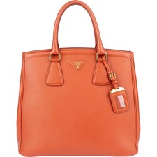 Prada Orange Saffiano Leather