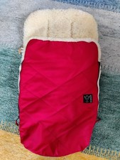 Kaiser Lammfell Fußsack -  Modell Natura- Farbe: rot - Fusssack für Kinderwagen