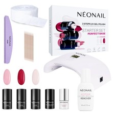 NEONAIL Perfect Base Starter Set mit Lampe LCD Display, 3x Nagellack und Zubehör