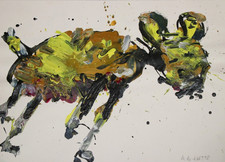 JÖRG von KITTA-KITTEL Tier 1998 Gemälde ~ Meisterschüler von Ludwig Meidner