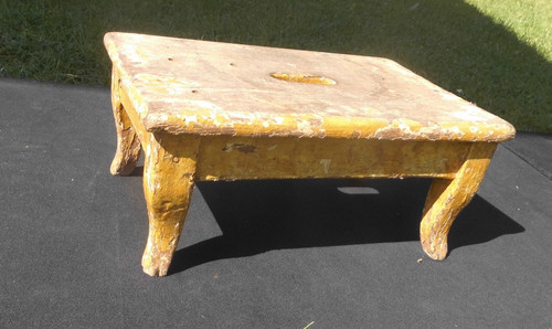 Alte biedermeier fußbank - biedermeier,