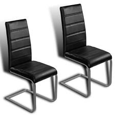 Freischwinger Esszimmerstuhl Küchenstuhl 2/4/6/8 er Set Stuhl Schwingstuhl Leder