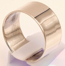 Sterling Silber 925 Ring Freundschaft Verlobung 12 mm breit Trauung Biker Rocker