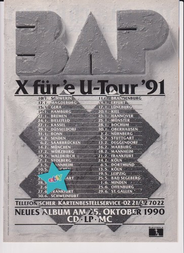 Bap für tour 91 - für´e,