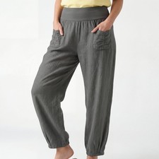 Leinenhose Stoffhose Damen Gr